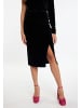 faina Damen Midirock in Schwarz