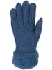 styleBREAKER Strickhandschuhe mit Perlmuster und Fleece in Jeansblau