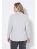 Ulla Popken Poloshirt in hellgrau mélange