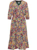 Usha Damen Midikleid Mit Blumenprint in Grün Mehrfarbig