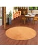 Snapstyle Hochflor Velours Teppich Luna Rund in Terracotta