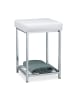 relaxdays Hocker in Weiß - (B)33 x (H)47 x (T)33 cm