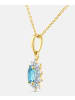 Diamant L'éternel Kette mit Anhänger, mit Blautopas, 375 Gelbgold