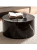 KADIMA DESIGN Couchtisch MONOBLOC 60x60x30 cm Hochglanz mit Marmor Optik in Schwarz