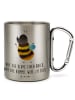 Mr. & Mrs. Panda Tasse Hummel flauschig mit Spruch in Silber