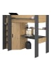 58 aufm Kessel HOCHBETT Page 1 90x200 Holznachbildung Eiche Artisan/Schwarz