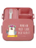 Mr. & Mrs. Panda Bento Box Pinguin Kokosnuss Motiv mit Spruch in Rot Pastell