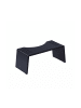 relaxdays Toilettenhocker in Schwarz - (B)43,5 x (H)19 x (T)20 cm