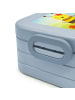 Mr. & Mrs. Panda Lunch Box Biene Happy Design mit Spruch in Blau Pastell