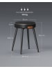 VASAGLE 6er-Set: Sitzhocker in tintenschwarz - (B)48 x (H)48.2 x (T)48 cm