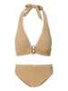 Linga Dore Linga Dore Triangle padded bikiniset in Gold beige