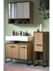 Inn.Furn Badmöbel-Set 3-teilig Eiche Artisan, schwarz 125 cm, Kombination mit Soft-Close