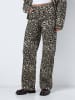 Noisy may Straight Fit Jeans mit Zebra-Print Denim Stoffhose in Creme