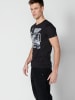 KOROSHI T-shirt mit kurzen ärmeln in schwarz