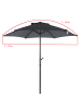 VCM  Sonnenschirm Balkonschirm Schirm rund in Beige