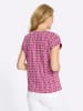 Sieh an! Kurzarmshirt in magenta-ecru-bedruckt