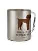 Mr. & Mrs. Panda Campingtasse Hund Dogge mit Spruch in Silber
