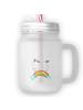 Mr. & Mrs. Panda Glas Einhorn Regenbogen ohne Spruch in Transparent