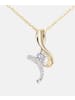 Diamant L'éternel Halskette mit Anhänger aus 375 Gelbgold mit Diamant gedreht