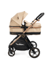 BeBelissimo 2 en 1 Kinderwagen - Wickeltasche - Iris in Beige