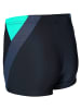 Aquarti Jungen Badehose Gestreift mit Motiven in grün/grau
