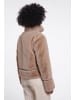 RINO&PELLE Faux-Fur-Jacke mit hohem Stehkragen in Oat