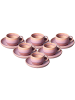 like. by Villeroy & Boch 6er Set Kaffeetassen mit Untertassen Perlemor Coral 190 ml rosa in rosa