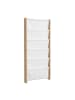 relaxdays Bücherregal "7 Stofftaschen" in Weiß - (B)44,5 x (H)118 x (T)6 cm