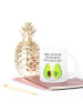 Mr. & Mrs. Panda Glas Avocado Pärchen mit Spruch in Transparent