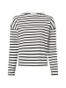 Marie Lund Sweatshirt in ecru schwarz - 0004