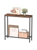VASAGLE Flurtisch Dacey in Braun-Schwarz - (B)80 x (H)81.2 x (T)24 cm