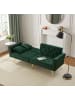 ABRIHOME Modernes Schlafsofa in Grün–  Samtbezug mit Goldenen Füßen, 3-Fach Verstellbar