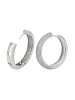 faina Women Hoop Earrings in Silver White