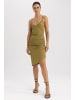 DeFacto Sommerkleid BODYCON DRESS in Oliv