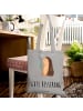 Mr. & Mrs. Panda Tote Bag Igel Blumen mit Spruch in Light Grey