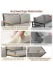 ABRIHOME Garten Lounge Set in Grau 4-tlg mit Glas Tisch