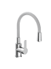 Eisl FLEXO Spültischarmatur, Chrom/Hellgrau, mit Soft-Touch Schlauch