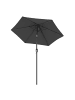 SONGMICS Sonnenschirm Sheld in Grau - (H)215 x Ø200 cm