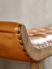 KADIMA DESIGN Sitzbank Echtleder | 125x50x38cm, Massivholz Braun, Chesterfield