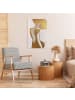 WALLART Leinwandbild - Dame mit Hut in Gold in Gold