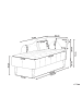 Beliani Chaiselongue IVRY in Grau/Schwarz - (W) 152 x (H) 72 x (L) 62 cm rechtsseitig