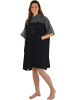 normani Damen Surfer Poncho Kuta in Schwarz