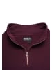 HONESTY RULES Sweatwear " Quarter Zip " in bordeaux