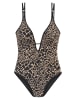 LASCANA Badeanzug in schwarz-gold