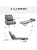 HOMCOM Schlafsofa-65B x 69T x 80H cm-Grau