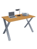 VCM  Schreibtisch Bürotisch Computertisch 110x80 Lona X in Silber / Buche