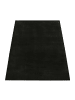 KADIMA DESIGN Teppich Kurzflor waschbar Unifarben Wohnzimmer in Schwarz