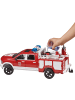 bruder Spielzeugauto 02544 RAM 2500 Feuerwehreinsatzwagen mit Licht + Sound Modul