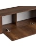 CALICOSY TV-Möbel ATLAS in Walnuss/Schwarz - (W) 180  x (H) 45  x (L) 30  cm