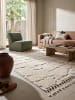 KADIMA DESIGN Langflor-Teppich Flauschig MARA Berber Geometrisch Wohnzimmer Wohnlich in Natur